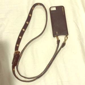 Black and gold Bandolier iPhone 7 case/wallet